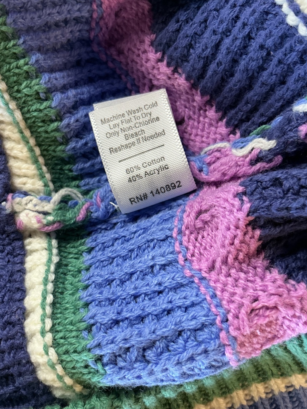 Marine Layer Multicolor Striped Knit Sleeveless Crew Sweater - Picture 9 of 9